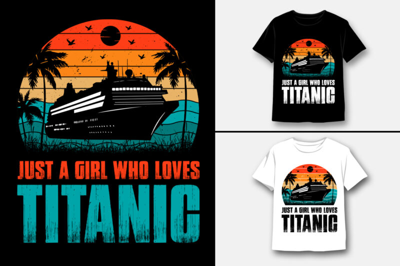 Retro Vintage Sunset T-Shirt Design Bundle