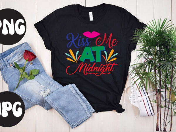 Kiss me at midnight retro design, kiss me at midnight svg design, new year’s 2023 png, new year same hot mess png, new year’s sublimation design, retro new year png,