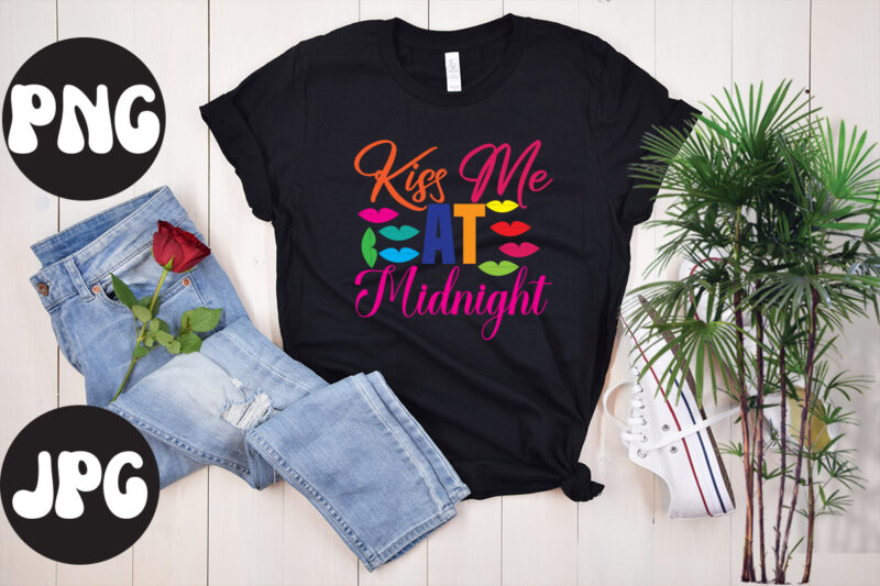 Kiss Me At Midnight retro design, Kiss Me At Midnight SVG design, New Year's 2023 Png, New Year Same Hot Mess Png, New Year's Sublimation Design, Retro New Year Png,
