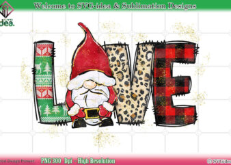 Christmas Love Santa Shirt PNG Sublimation Design