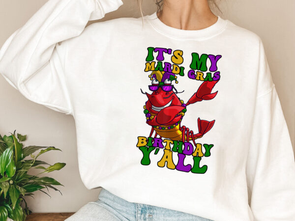 Lets get crazy funny dabbing crawfish mardi gras bead groovy nl 2 t shirt vector graphic