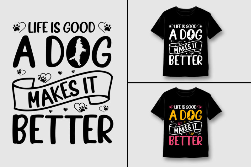 Dog Colorful T-Shirt Design Bundle