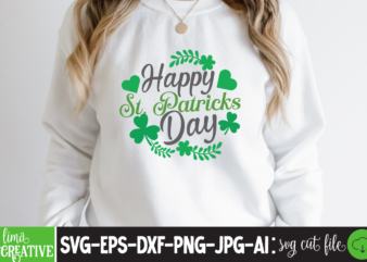 Happy St.Patricks Day T-shirt Design,.studio files, 100 patrick day vector t-shirt designs bundle, Baby Mardi Gras number design SVG, buy patrick day t-shirt designs for commercial use, canva t shirt