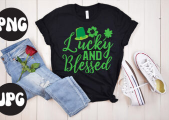 Lucky And Blessed SVG design, Lucky And Blessed Retro design,Lucky And Blessed, St Patrick’s Day Bundle,St Patrick’s Day SVG Bundle,Feelin Lucky PNG, Lucky Png, Lucky Vibes, Retro Smiley Face, Leopard