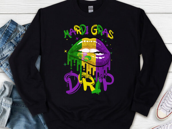 Mardi gras drip costume sexy lips carnival 2023 nola parade nl t shirt designs for sale