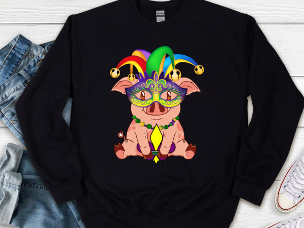 Mardi gras pig png,cute pig, funny mardi gras, mardi gras gift, pig love gift, animals lover, cute pig love png file tl t shirt designs for sale