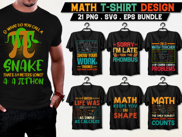 Math t-shirt design bundle