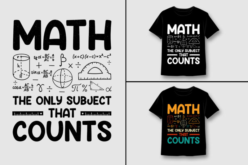 Math T-Shirt Design Bundle