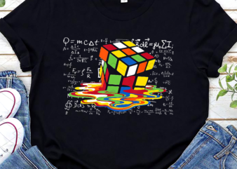 Melting Cube Speed Cubing Vintage Puzzle Youth Math PNG, Rubik Cube Lover, Rubik Cube Competition, Birthday Gift PNG File TL t shirt designs for sale