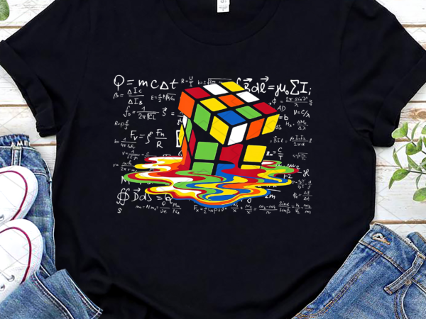 Melting cube speed cubing vintage puzzle youth math png, rubik cube lover, rubik cube competition, birthday gift png file tl t shirt designs for sale