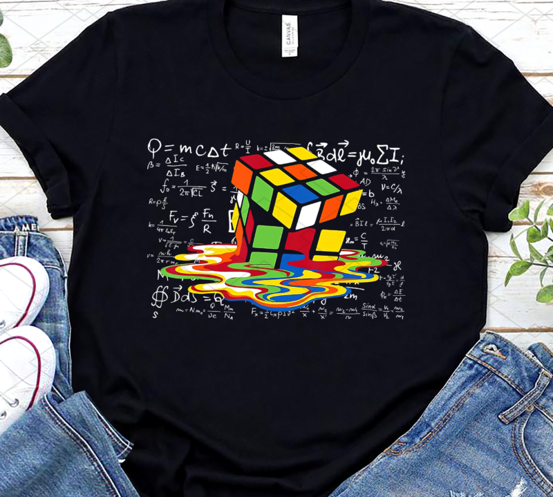 Melting Cube Speed Cubing Vintage Puzzle Youth Math PNG, Rubik Cube Lover, Rubik Cube Competition, Birthday Gift PNG File TL