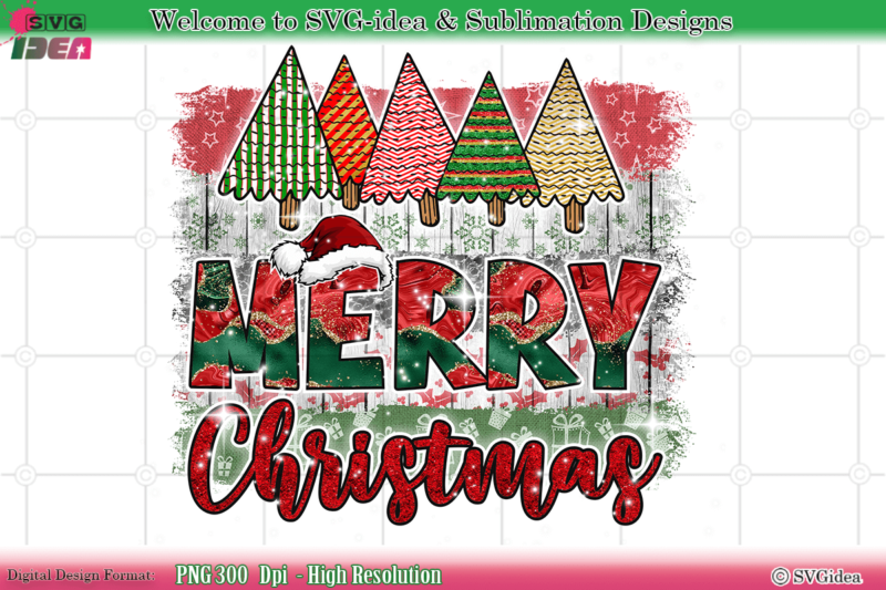 Merry Christmas Winter Season PNG Sublimation Design