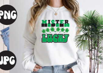 Mister Lucky Retro design, Mister Lucky SVG design, Mister Lucky, St Patrick’s Day Bundle,St Patrick’s Day SVG Bundle,Feelin Lucky PNG, Lucky Png, Lucky Vibes, Retro Smiley Face, Leopard Png, St