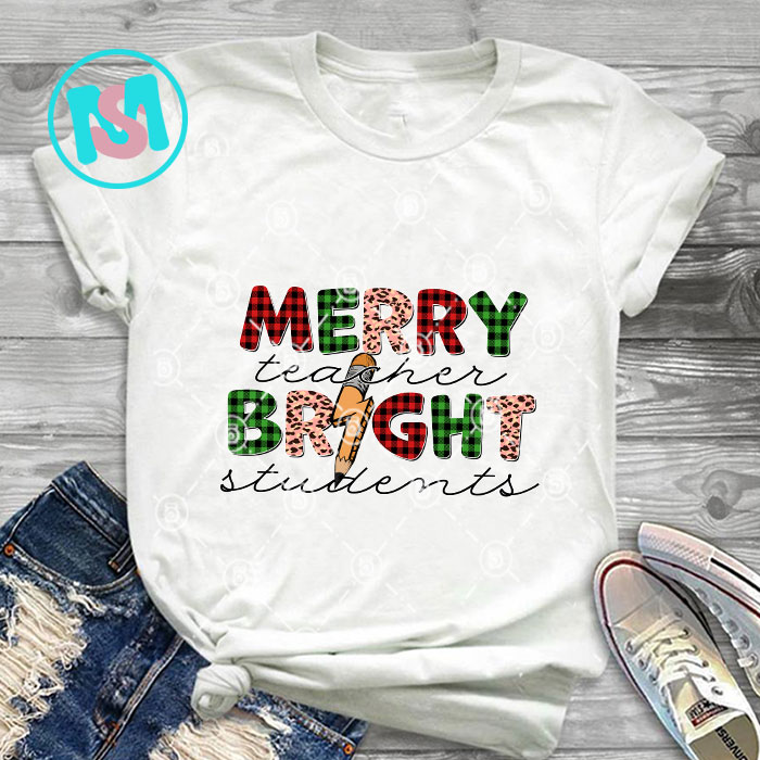 Merry Christmas Teacher part 3, Teacher PNG, Christmas Tree PNG Digital Download