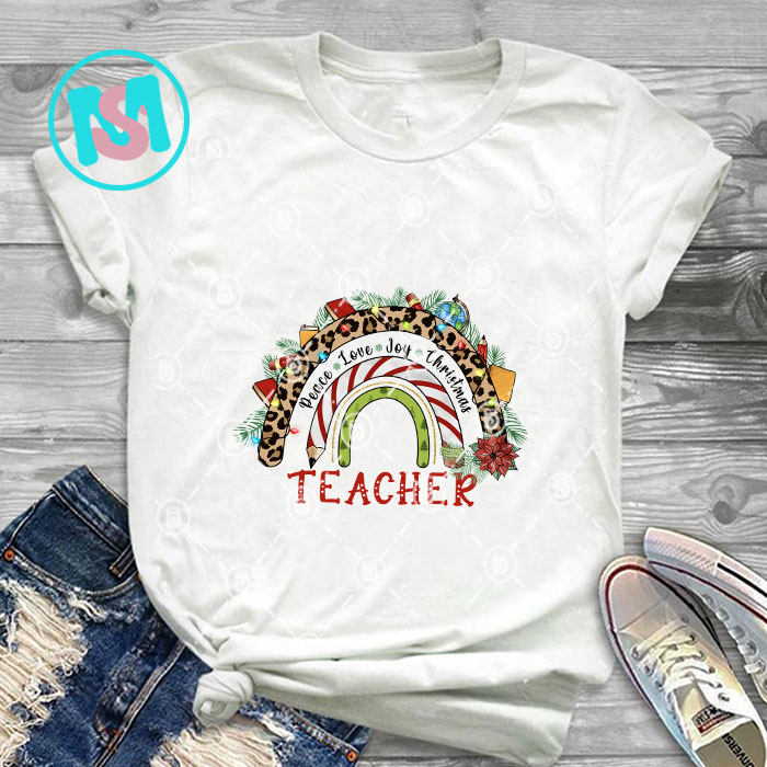 Merry Christmas Teacher part 3, Teacher PNG, Christmas Tree PNG Digital Download