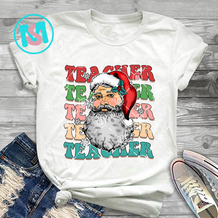 Merry Christmas Teacher part 3, Teacher PNG, Christmas Tree PNG Digital Download