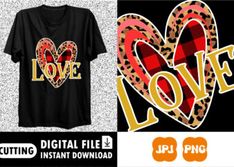 Love Valentine day shirt print template