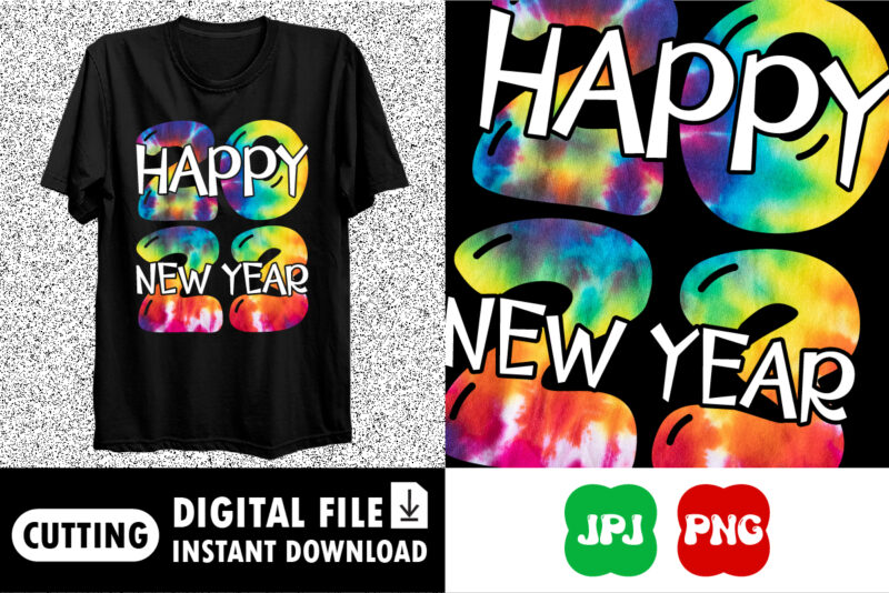 Happy New Year 2023 shirt print template