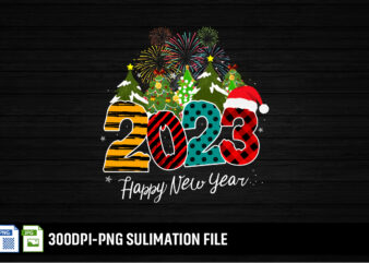 Happy New Year 2023 Sublimation Shirt Print Template graphic t shirt