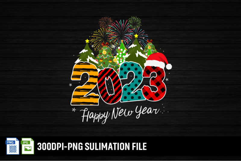 Happy New Year 2023 Sublimation Shirt Print Template