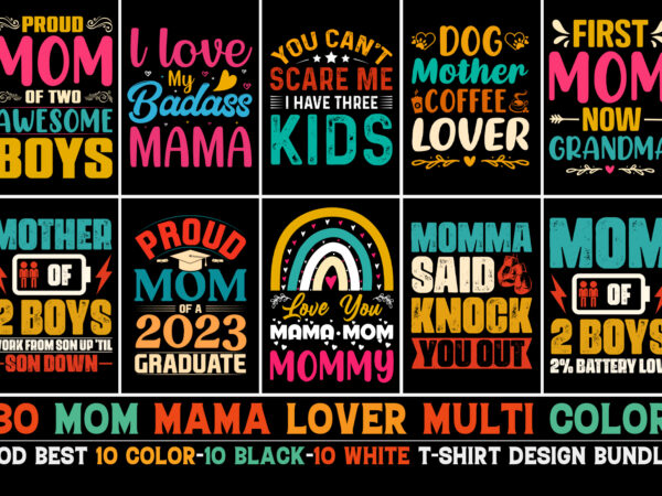 Mom mama t-shirt design bundle