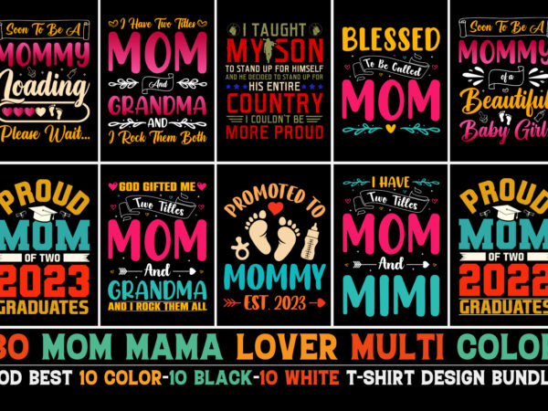 Mom mommy t-shirt design bundle