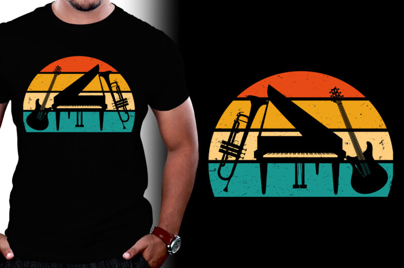 Sunset Retro Vintage T-Shirt Graphic Bundle