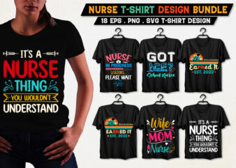 Nurse T-Shirt Design Bundle