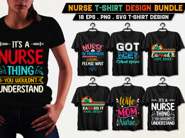 Nurse t-shirt design bundle