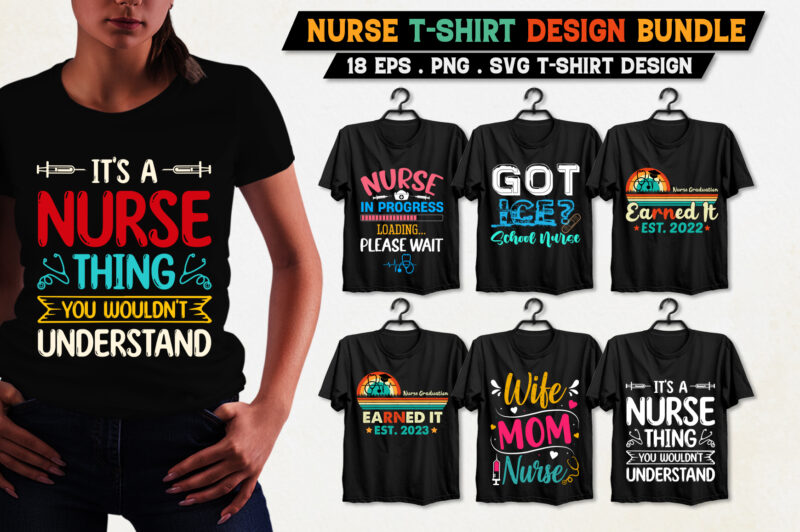 Nurse T-Shirt Design Bundle