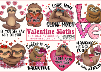 Sloth Valentine Sublimation Bundle