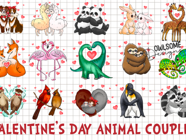 Valentine's Day Animal Couple Bundle - Buy t-shirt designs