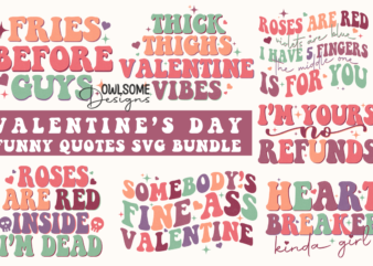 Valentine’s Day Funny Quotes SVG Bundle