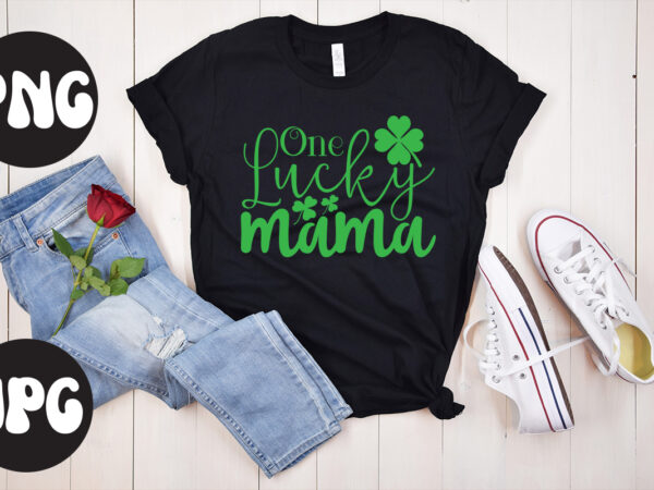 One Lucky Mama SVG , St Patrick's Day SVG, Retro Clover SVG