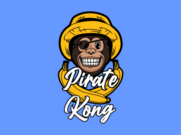 Pirate kong t shirt illustration