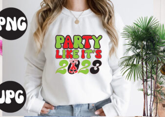 Party Like It’s 2023 retro design, Party Like It’s 2023 SVG design, New Year’s 2023 Png, New Year Same Hot Mess Png, New Year’s Sublimation Design, Retro New Year Png,