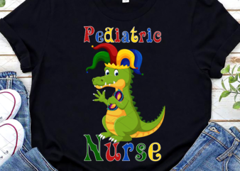 Pediatric Nurse Mardi Gras Png, Peds Nurse Png, Pediatric Holiday, Pediatric Nurse Gift, Nursing Gift, Dinosaur Lover PNG File TL