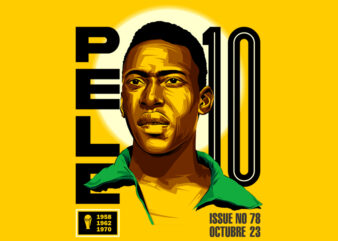 Pele 10 t shirt illustration