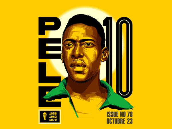 Pele 10 t shirt illustration