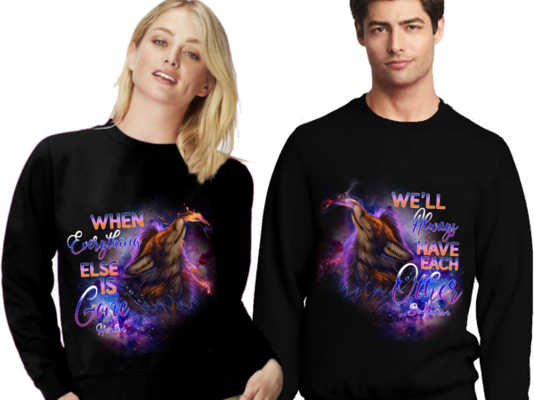 Personalized always have each other wolf love couple couple standard, wolf couple t-shirt design png file pl