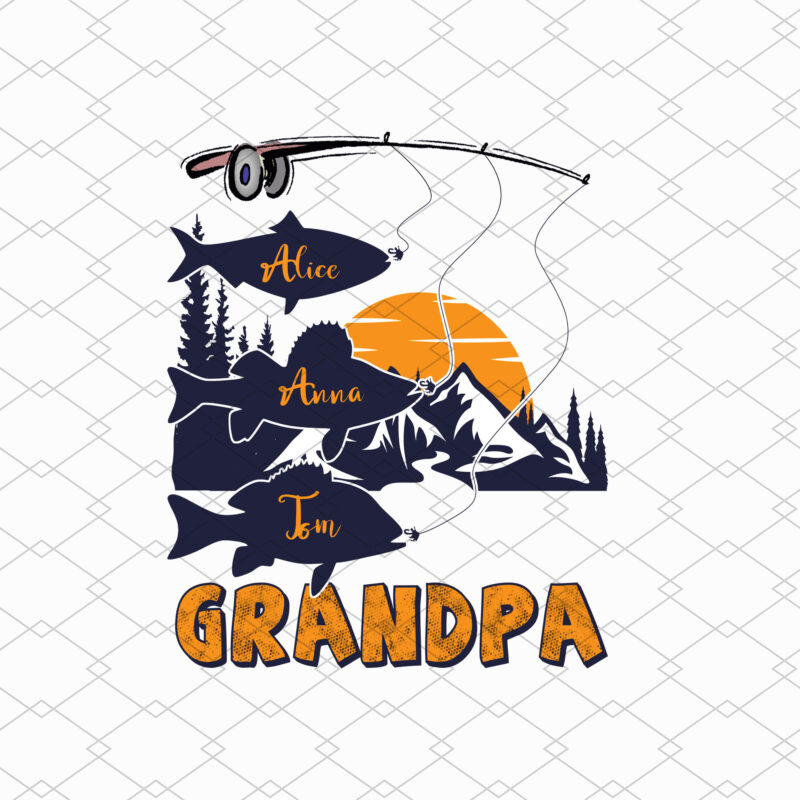 Personalized Grandpa Fishing Ceramic Coffee Mug TL