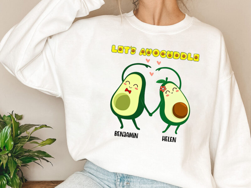 Personalized Lets Avocuddle, Couple Matching, Valentine_s day Gift, Couple Avocado, Funny Avocado, Gift For Her, Gift For Him PNG File TL