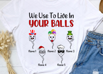 Personalized We Use To Live In Your Balls Png, Funny Gifts For Dad, Grandpa Gift, Dad Gift, Holiday Gift PNG File TC t shirt illustration