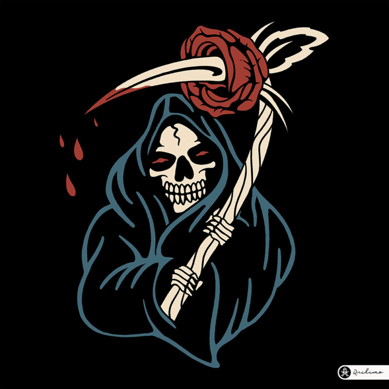 Grim Reaper and Rose