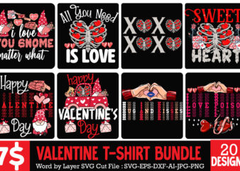 Valentine T-Shirt Design Bundle , Valentine Sublimation Bundle , Valentine’s Day SVG Bundle , Valentine’s Day SVG Bundlevalentine’s svg bundle,valentines day svg files for cricut – valentine svg bundle –