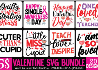 Valentine T-Shirt Design Bundle , Valentine Sublimation Bundle , Valentine’s Day SVG Bundle , Valentine’s Day SVG Bundlevalentine’s svg bundle,valentines day svg files for cricut – valentine svg bundle –