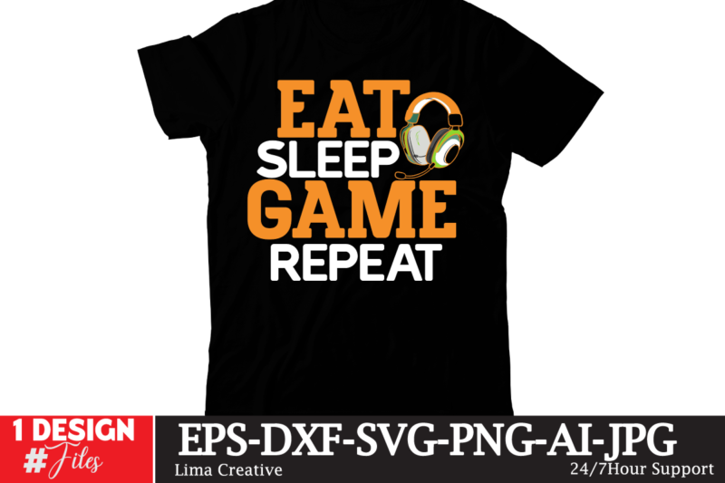 Eat Sleep Roblox Inspired Repeat Adult Unisex Black T Shirt 