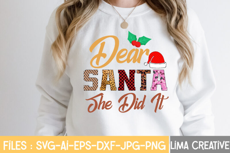 Dear Santa She Did It Sublimation PNG,Christmas Bundle Png, Merry Christmas Png, Christmas Png, Western PNG, Santa Claus PNG, Bundle Png, Sublimation Designs, Digital Download Retro Christmas Sublimation PNG Bundle,