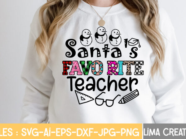 Santa’s favorite teacher sublimation png,christmas bundle png, merry christmas png, christmas png, western png, santa claus png, bundle png, sublimation designs, digital download retro christmas sublimation png bundle, christmas png