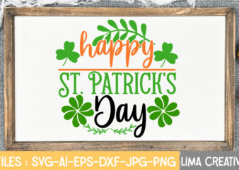 Happy St. Patrick’s Day SVG Cute File,St Patrick’s Day SVG Bundle, Lucky svg, St Patricks Day SVG Bundle, Svg Cut Files, Svg For Cricut, St Patrick’s Day Quotes, Clover svg,